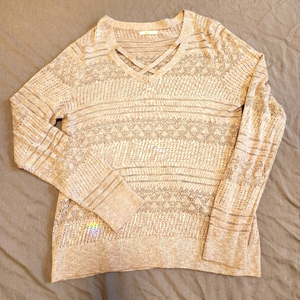 Maurices cross neck sweater